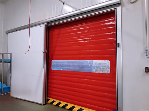 Features refrigerated doors